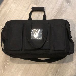 Large black canvas bag
